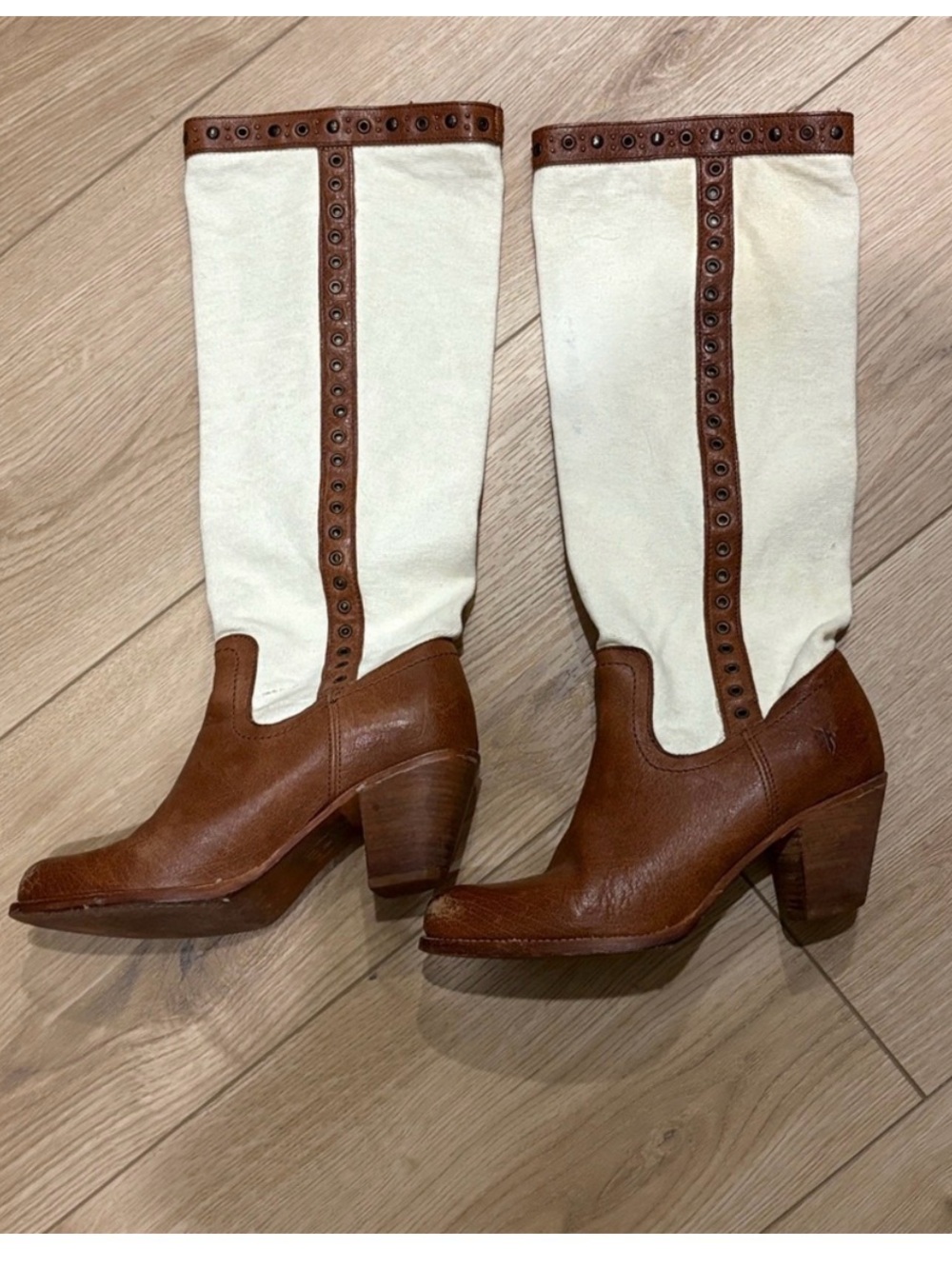 FRYE canvas and leather boots - Picture 4 of 17